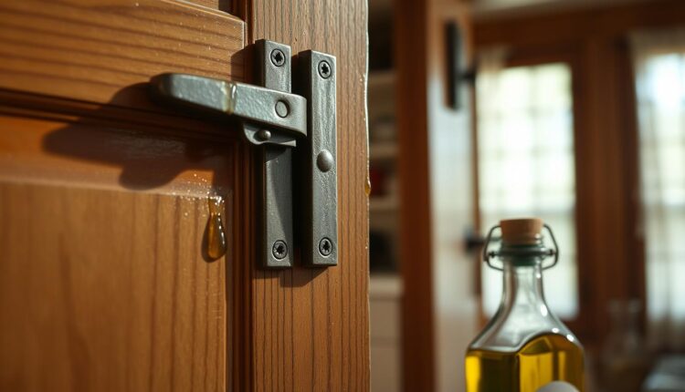 Como ajeitar porta que range com óleo de cozinha