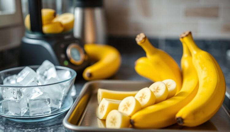 Como congelar banana para smoothie sem escurecer
