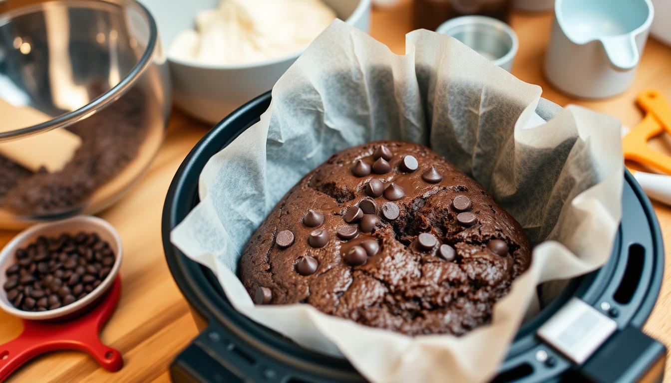 Como fazer brownie de chocolate na air fryer