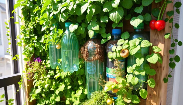 Como fazer horta vertical com garrafas PET reutilizadas