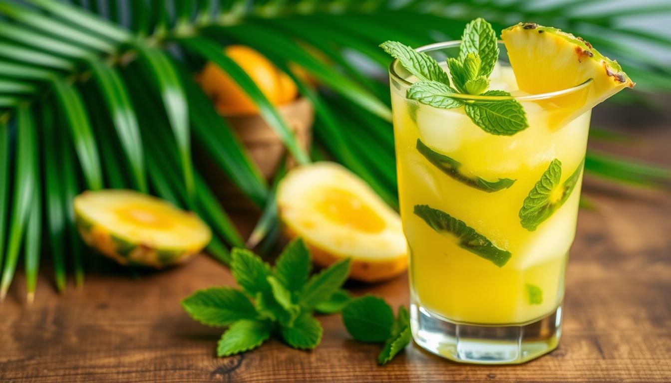 Como fazer suco detox de abacaxi com hortelã