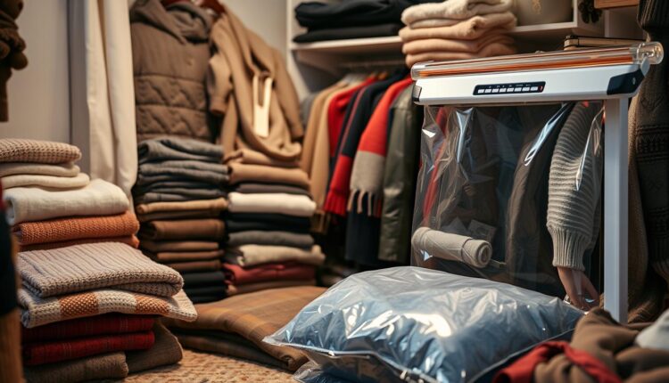 Como guardar roupas de inverno em sacos a vácuo