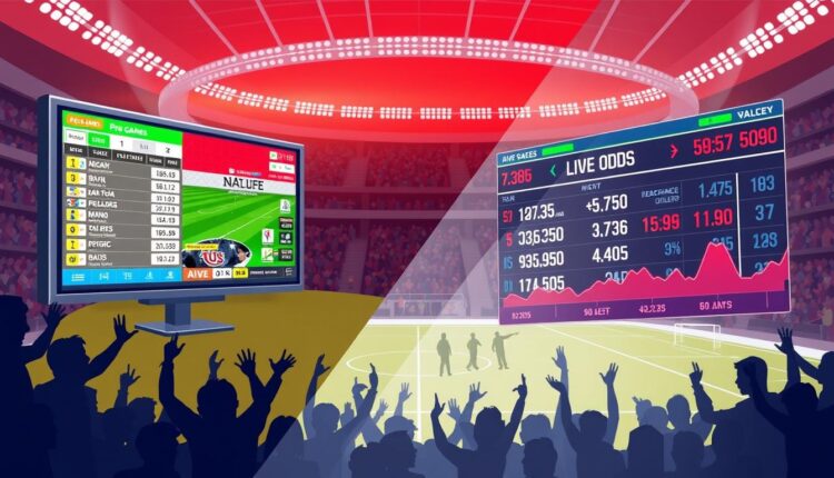 Como interpretar variação de odds pré-jogo vs. live