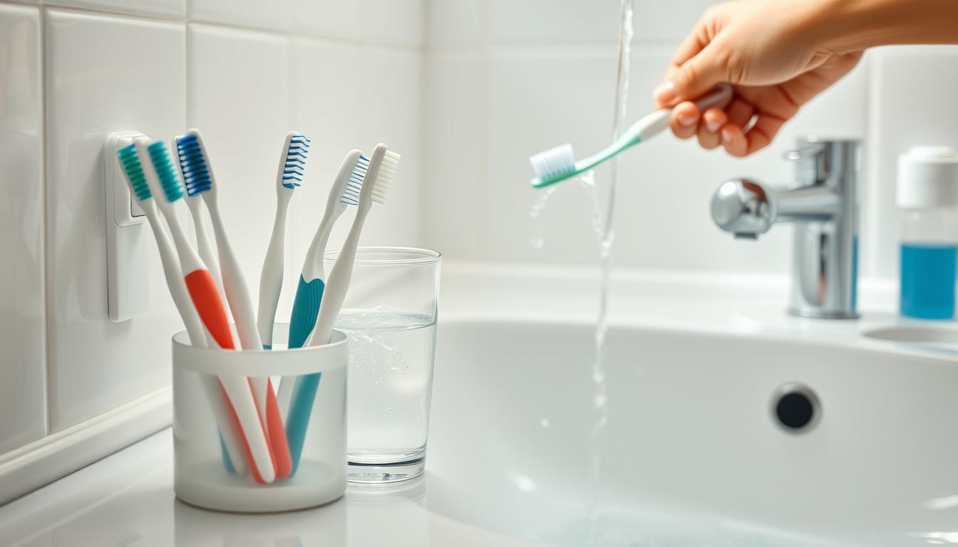 Como limpar escova de dentes para não acumular germes