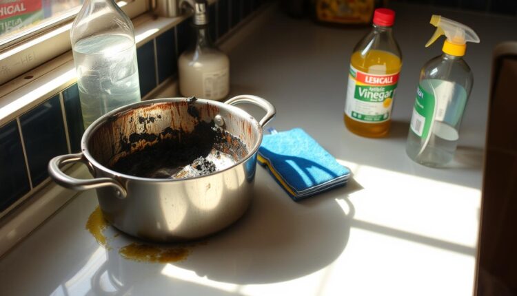 Como limpar panela queimada com vinagre