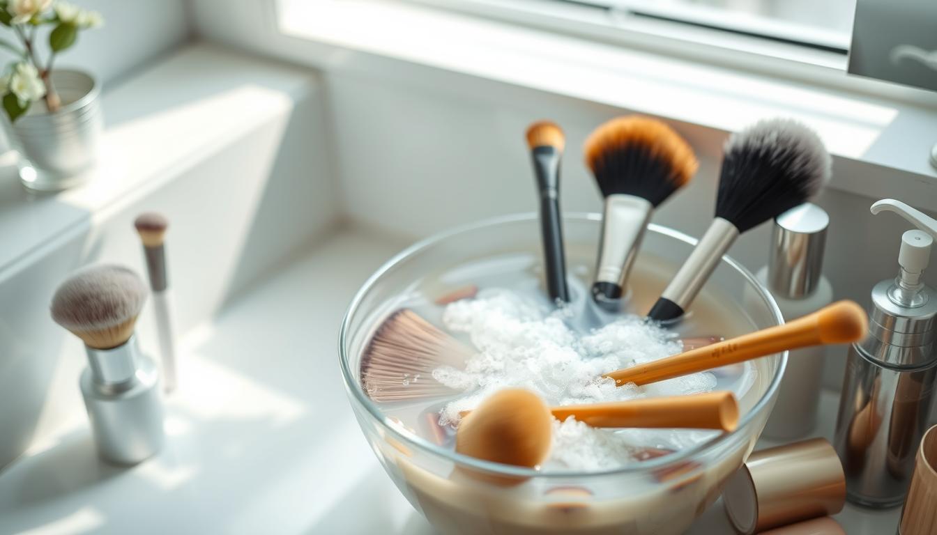 Como limpar pincéis de maquiagem com shampoo neutro