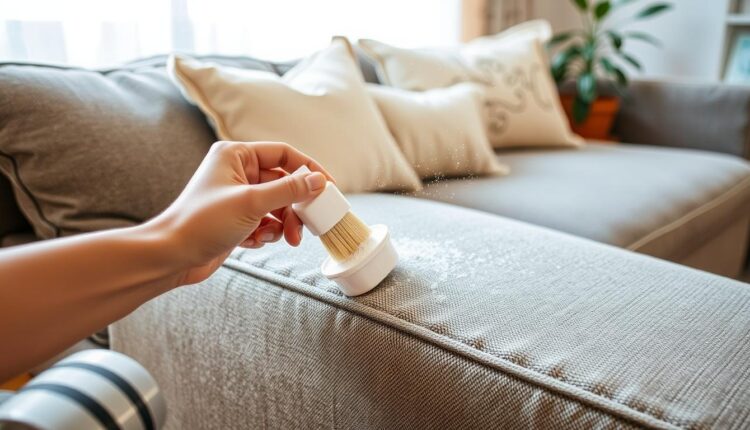 Como limpar sofá de tecido usando bicarbonato