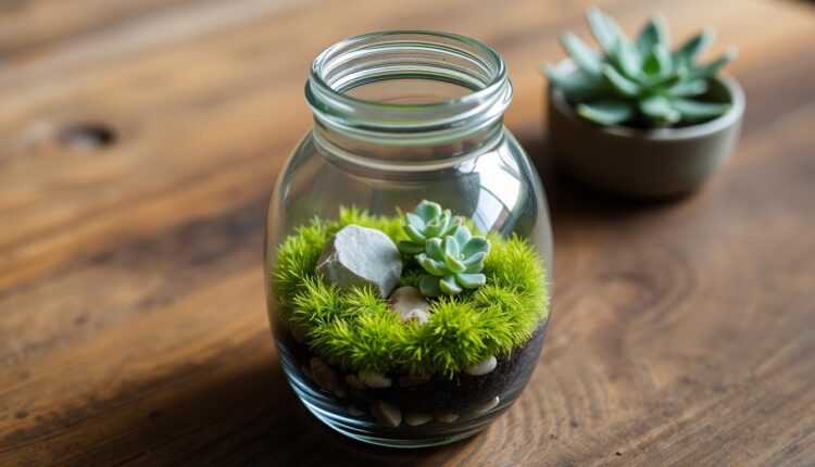 Como montar mini terrário em pote de vidro