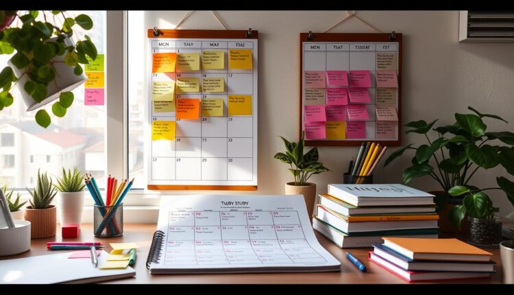 Como organizar cronograma de estudos semanal eficaz