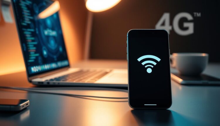 Como rotear internet do iPhone para notebook