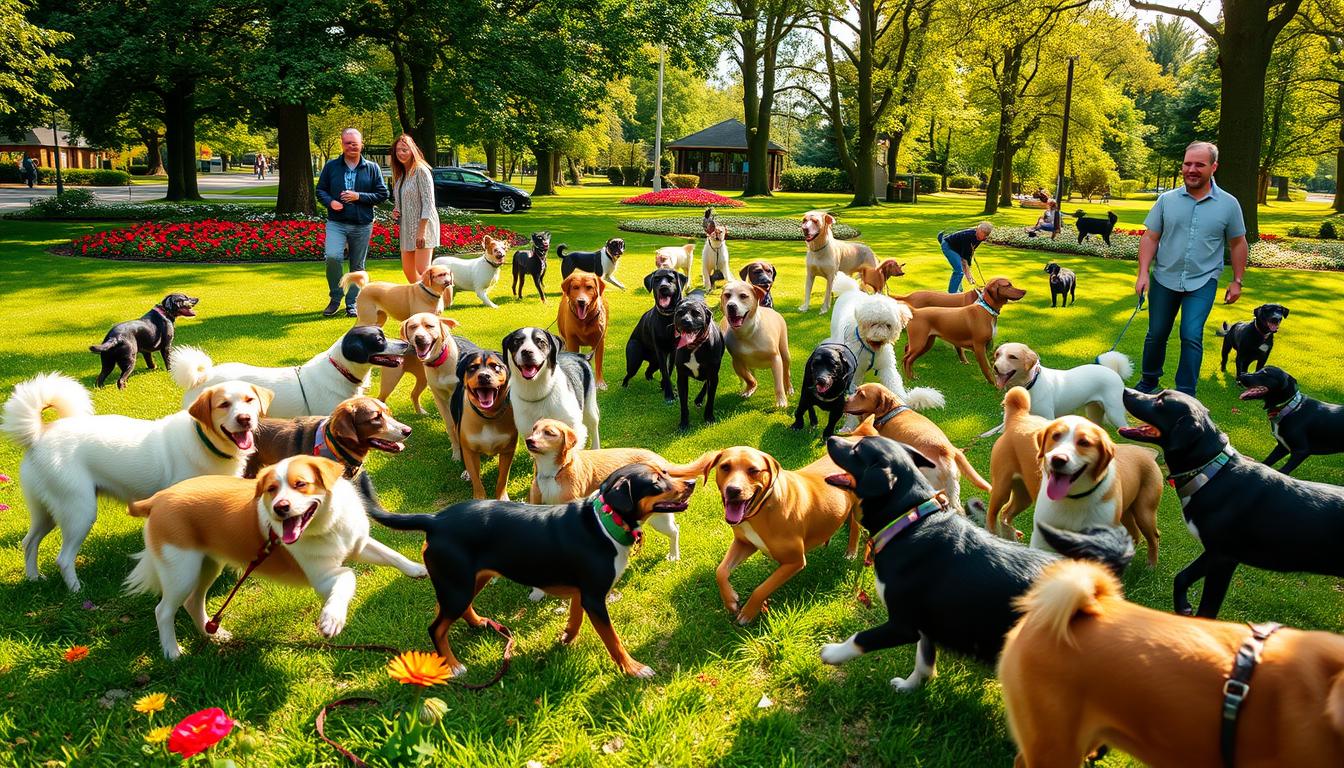 Como socializar cachorro com outros cães no parque