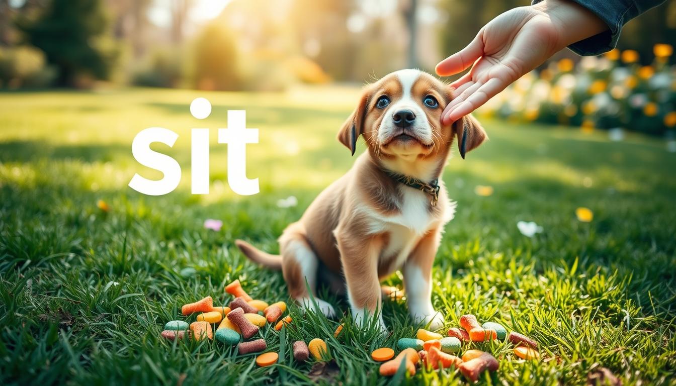 Como treinar comando senta em filhote de cachorro