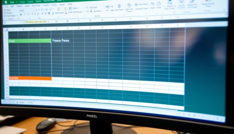 Como usar função congelar painéis no Excel para trabalhos