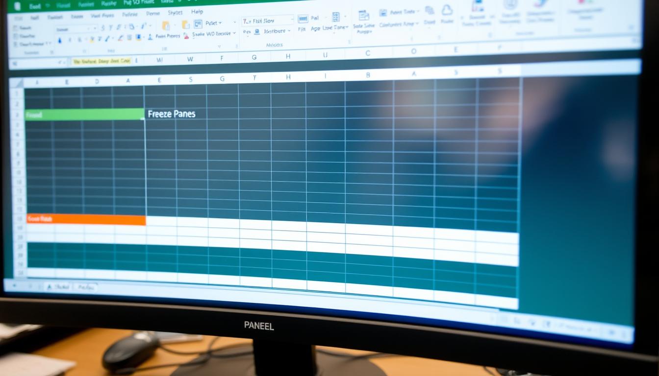 Como usar função congelar painéis no Excel para trabalhos