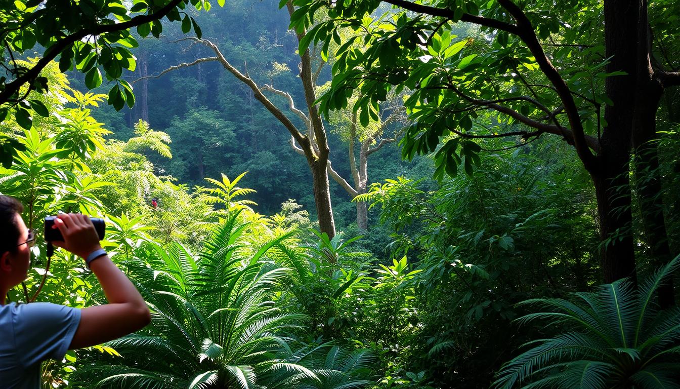 Observação de aves na mata da Serrinha Monte Azul MG